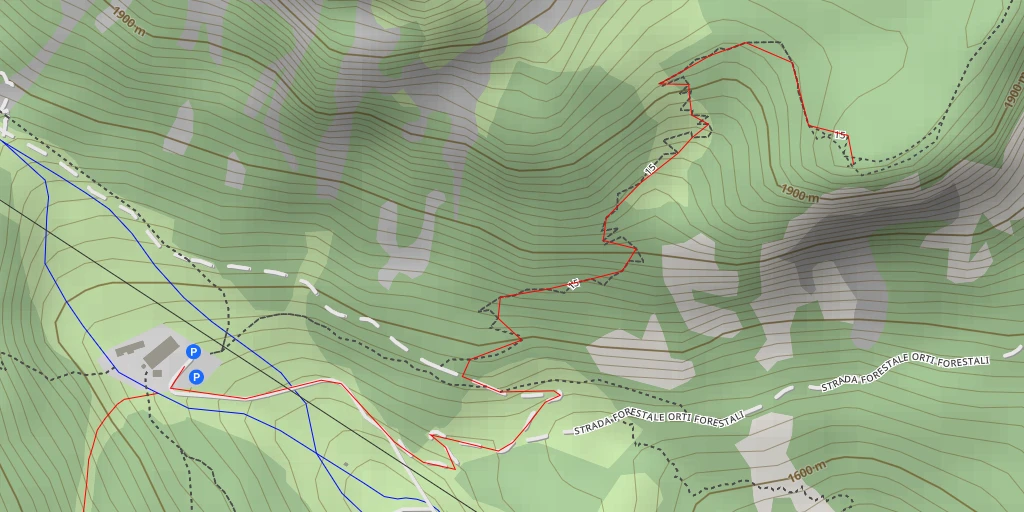 Carte de l'itinéraire :  15 - Primiero San Martino di Castrozza