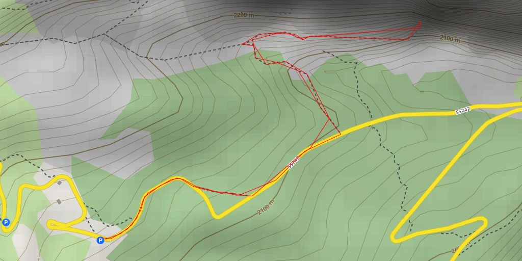 Map of the trail for Piz Ciavazes