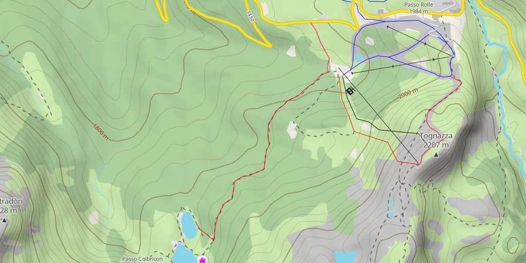 Map of the trail for Sentiero attrezzato "Achille Gadler" - Sentiero attrezzato "Achille Gadler"