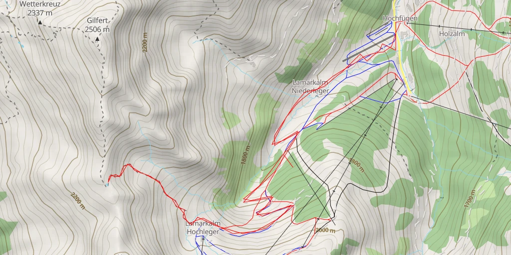 Map of the trail for Unternurpensalm