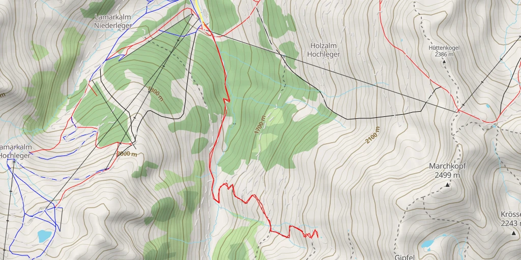 Map of the trail for Hochfügenerstraße - Fügenberg