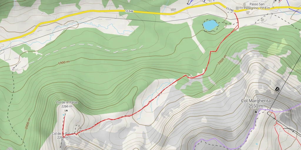 Map of the trail for Postazione italiana - SS346