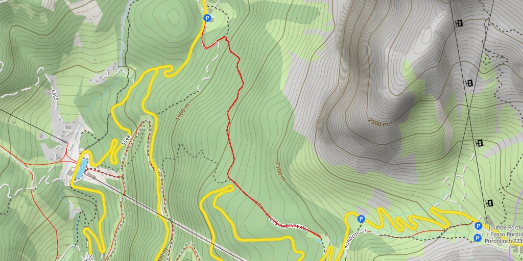 Map of the trail for variante forestale - variante forestale