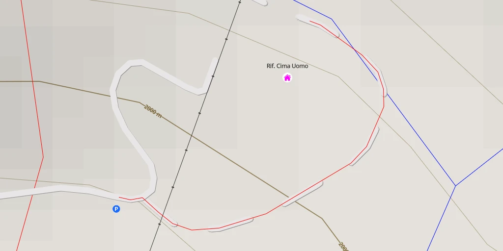 Map of the trail for Chalet Cima Uomo