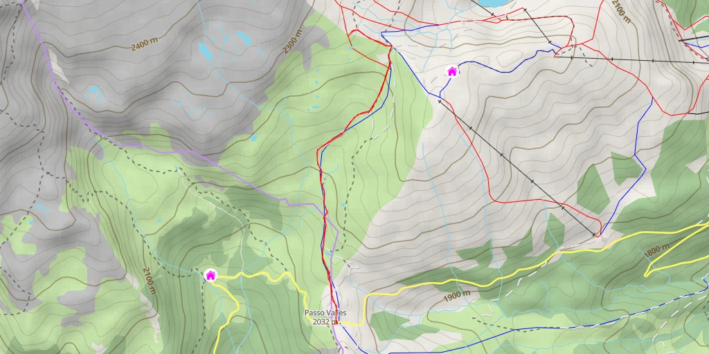 Map of the trail for Falcade