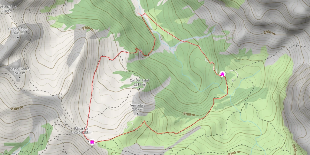 Carte de l'itinéraire :  Vernadais