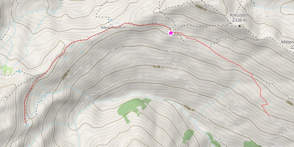 Map of the trail for Sidanalm