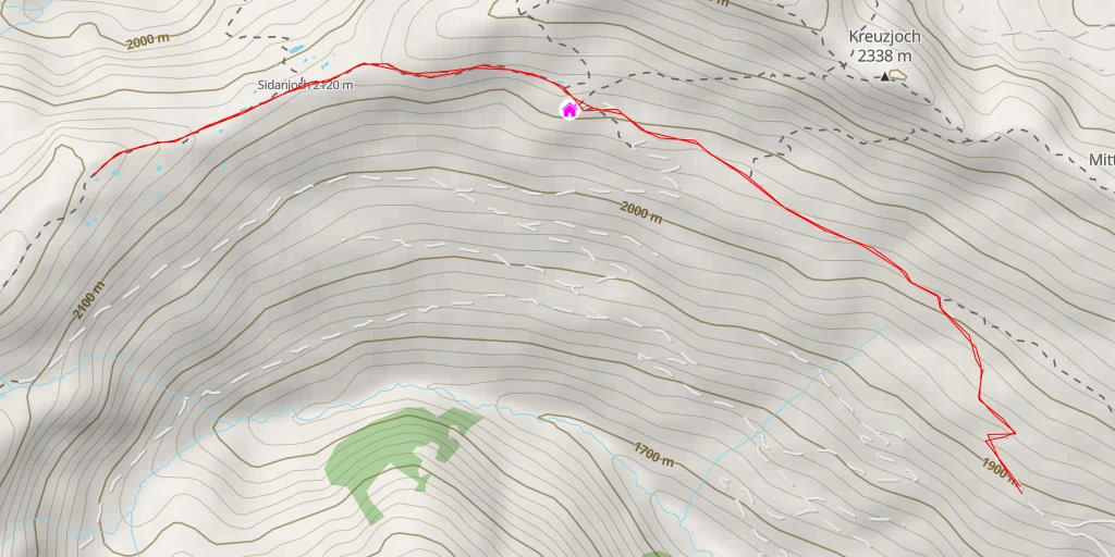 Map of the trail for Bergweg zum kleinen Gilfert - Fügenberg