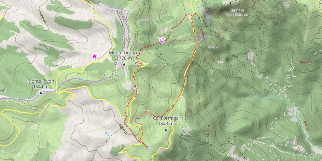 Map of the trail for Panettone