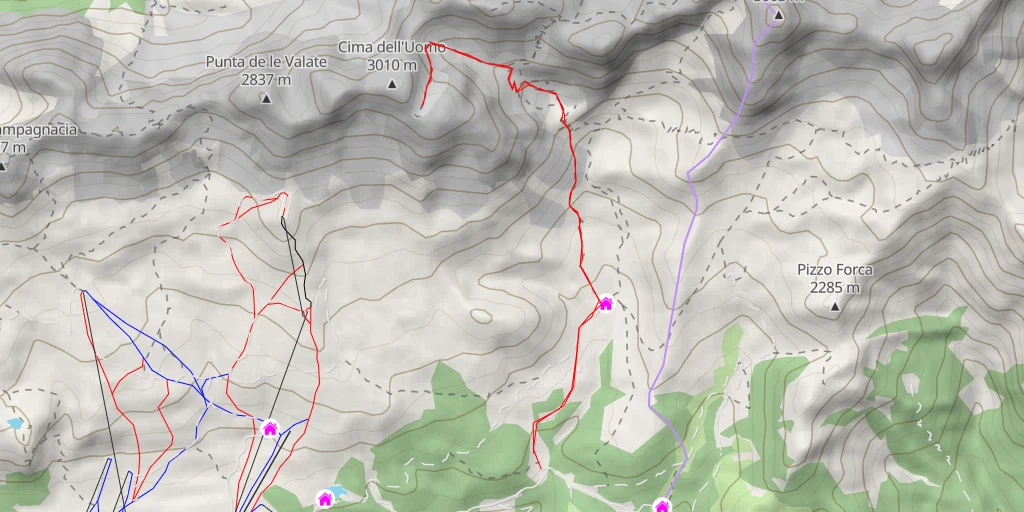 Carte de l'itinéraire :  P02 - P02 - Soraga di Fassa