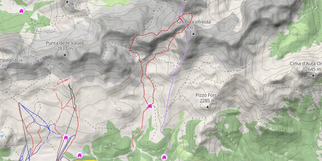 Map of the trail for Ombretola