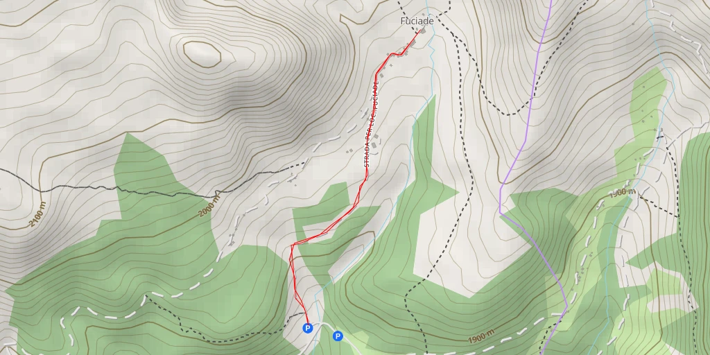 Carte de l'itinéraire :  Rifugio Fuciade