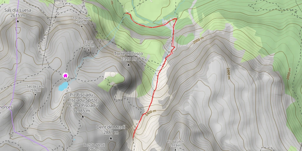 Map of the trail for Dent de Mezdi