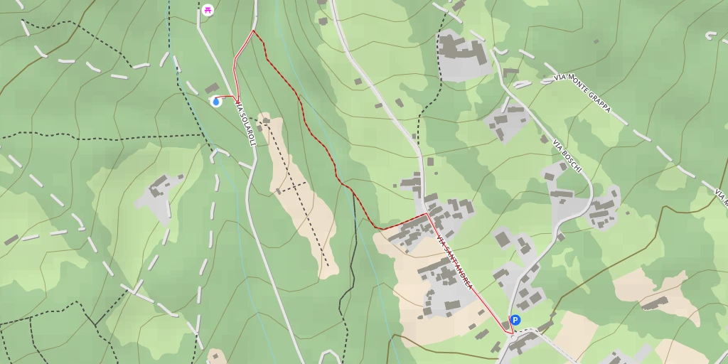 Map of the trail for Baita degli Alpini