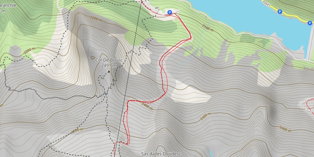 Map of the trail for Sas da les Doudesc