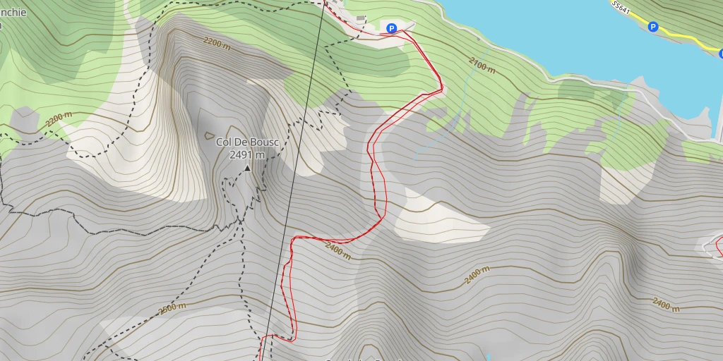 Map of the trail for Rifugio Capanna al Ghiacciaio - Via Ferrata Marmolada Cresta Ovest