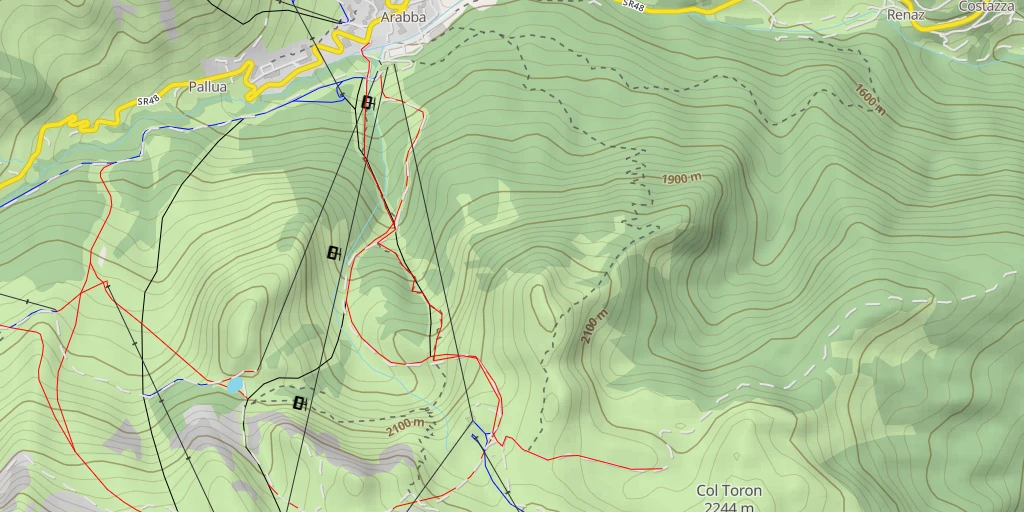 Map of the trail for Col Toron