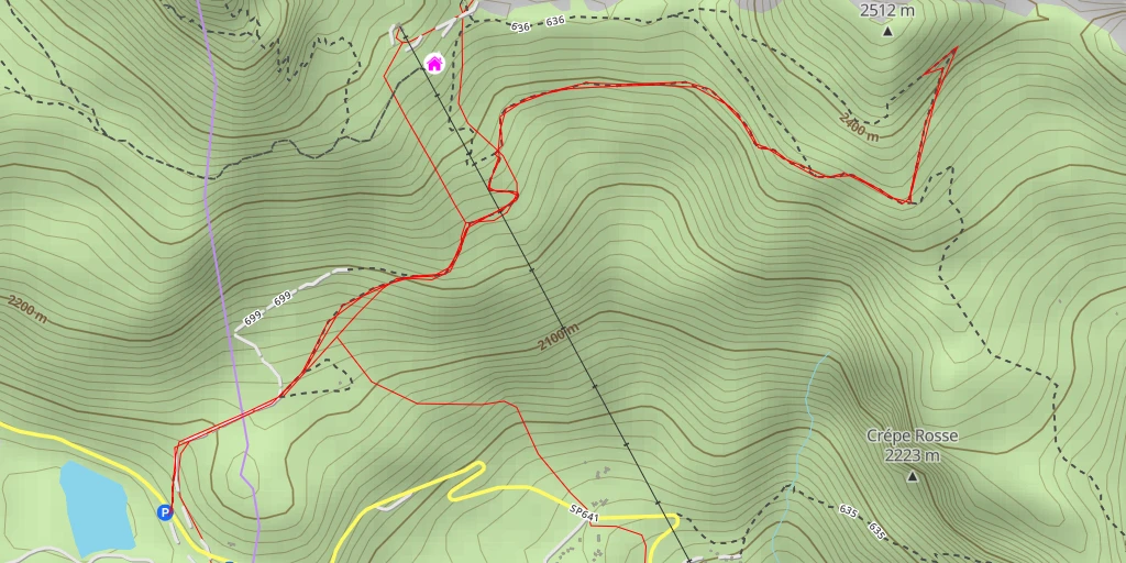 Map of the trail for Padón