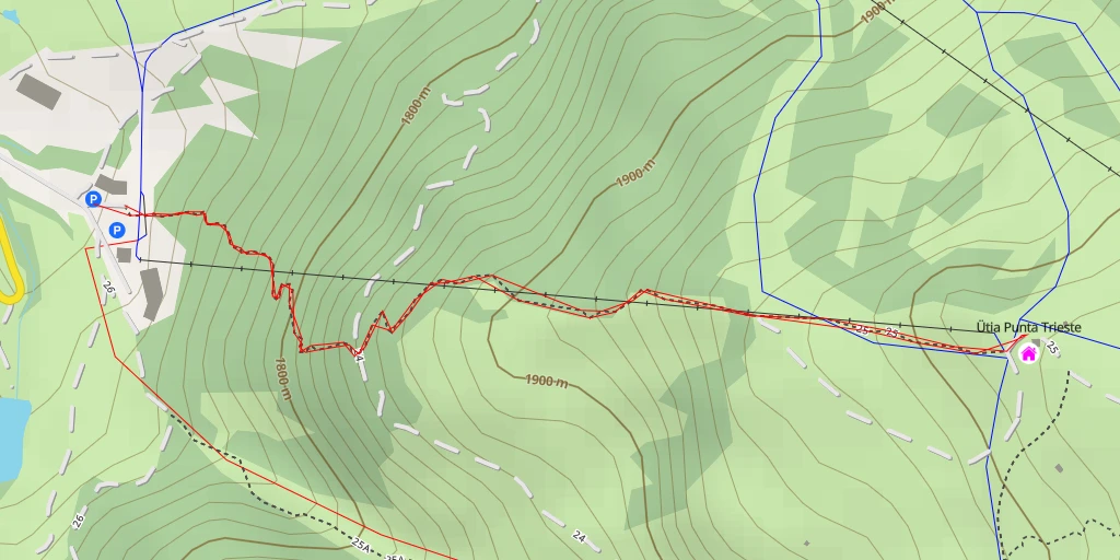 Map of the trail for Ütia Punta Trieste