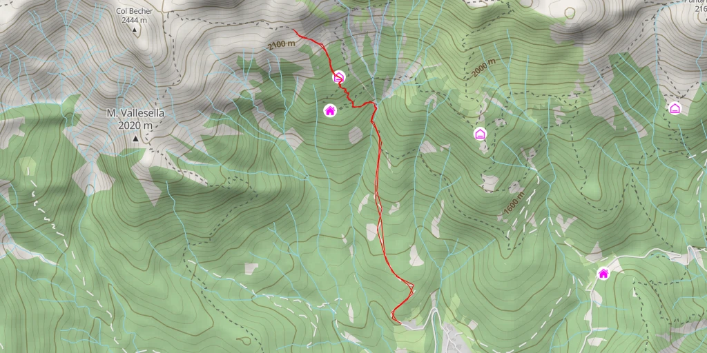 Map of the trail for Alta Via dei Pastori - Alta Via dei Pastori