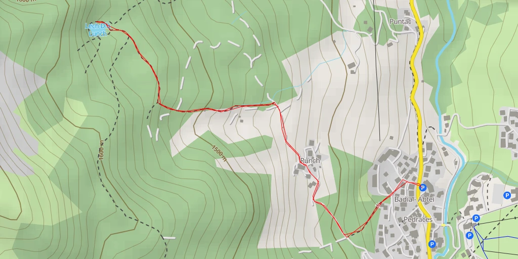 Map of the trail for Lech Dlà Lunch