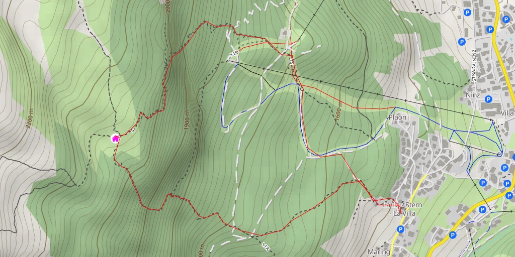 Map of the trail for Ütia Gardenacia