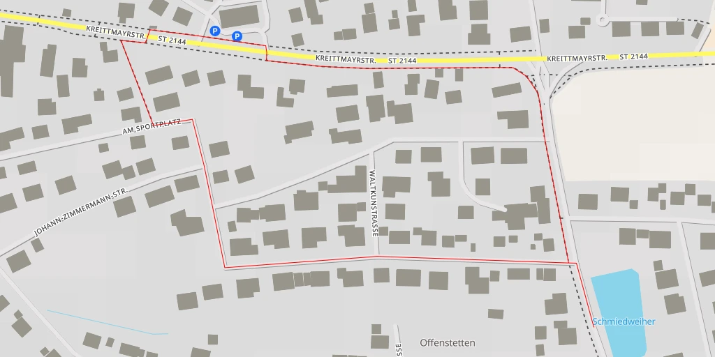 Map of the trail for Schmiedweiher