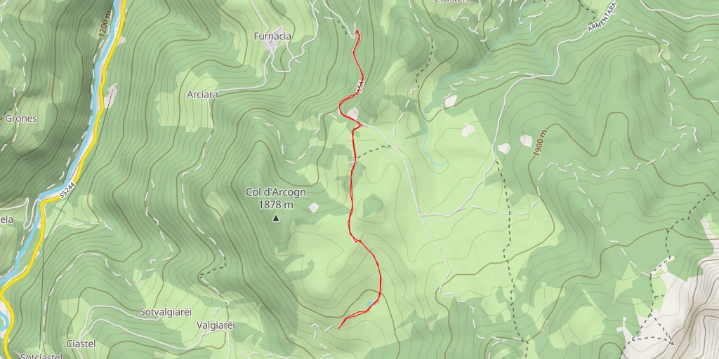 Map of the trail for Armentara