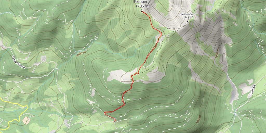 Map of the trail for Kienberg