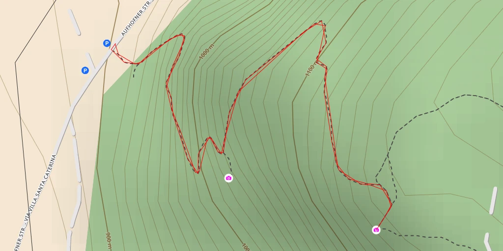 Map of the trail for Klettergarten Aufhofen