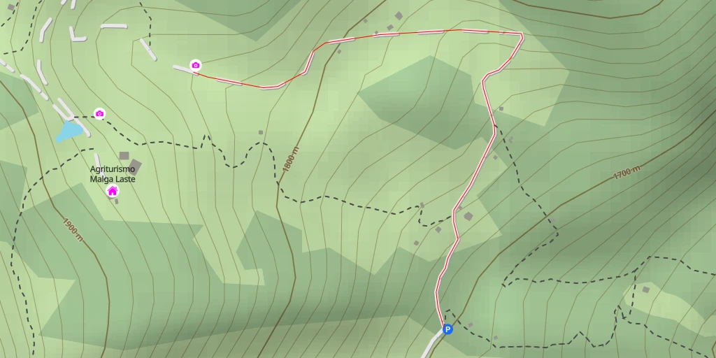 Map of the trail for Vista su Pelmo e Civetta