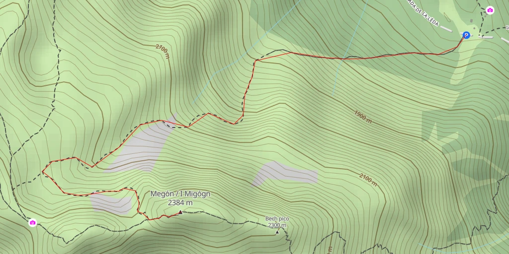 Map of the trail for Creste del Megón