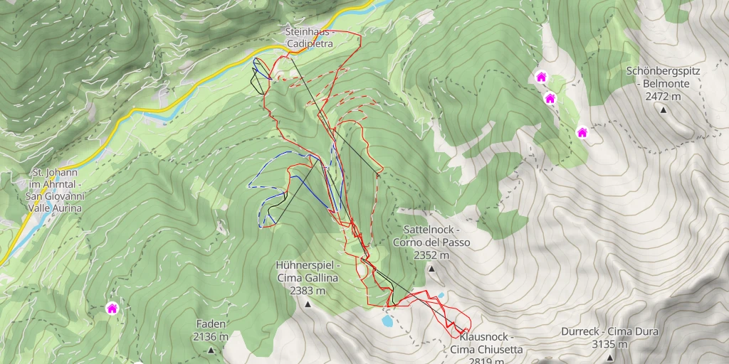 Carte de l'itinéraire :  Klaussee 2 - Ahrntal - Valle Aurina
