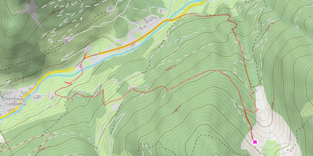 Map of the trail for Tischleralm