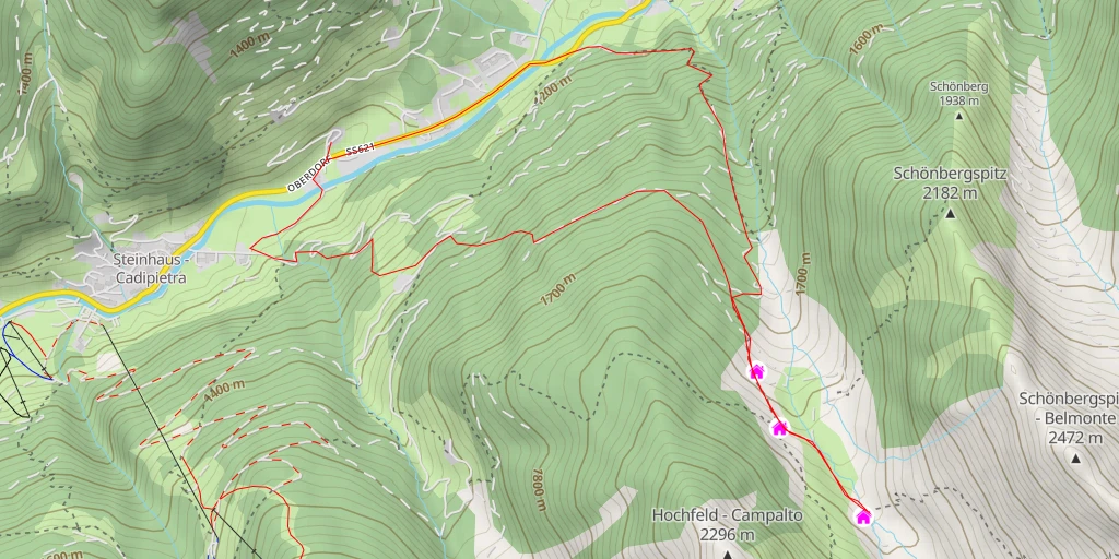 Map of the trail for Bärentalalm