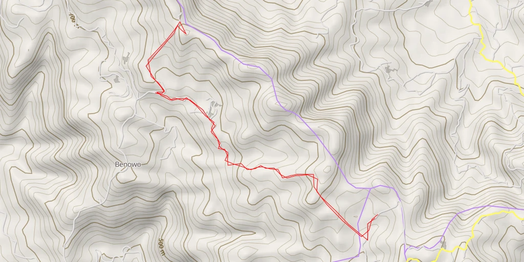 Map of the trail for Gunung Kunir