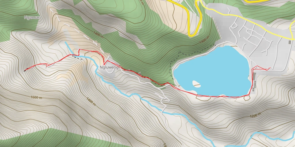 Map of the trail for Tirtosari