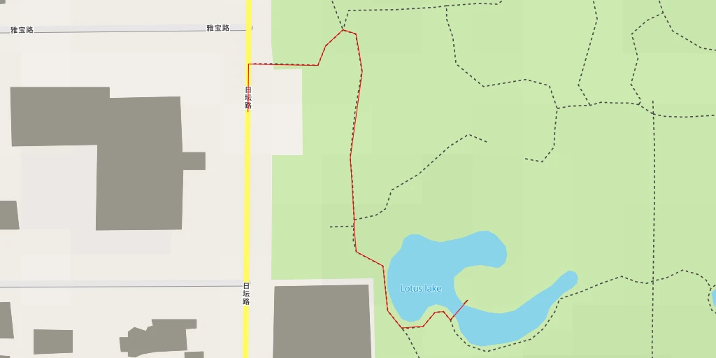 Map of the trail for Lotus lake