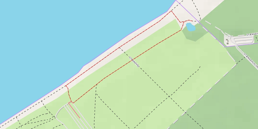 Map of the trail for Stængehusvej