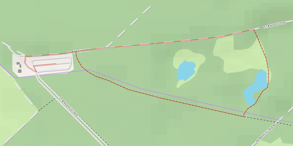 Map of the trail for Nordhuslinien - Nordhuslinien