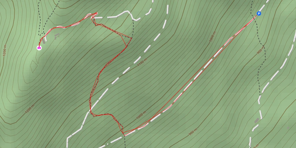 Map of the trail for Belvedere