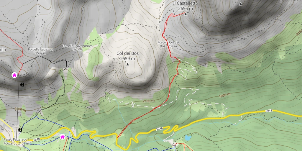 Map of the trail for Il Castelletto