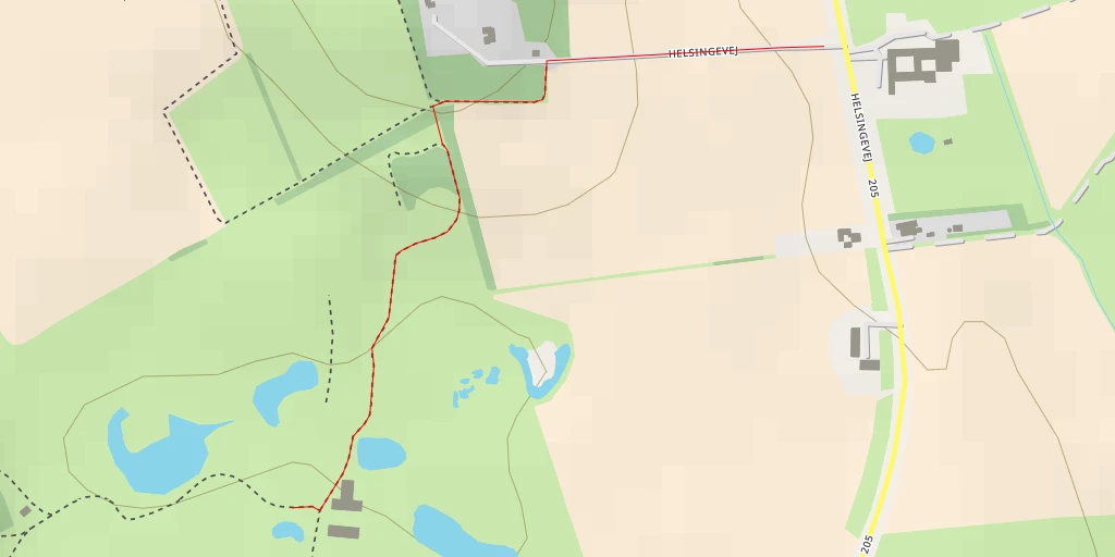 Map of the trail for Elmegårdsvej