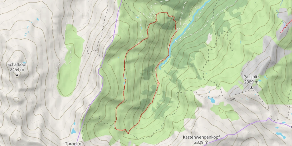 Map of the trail for Oberkar-Öfele - Langer Grund