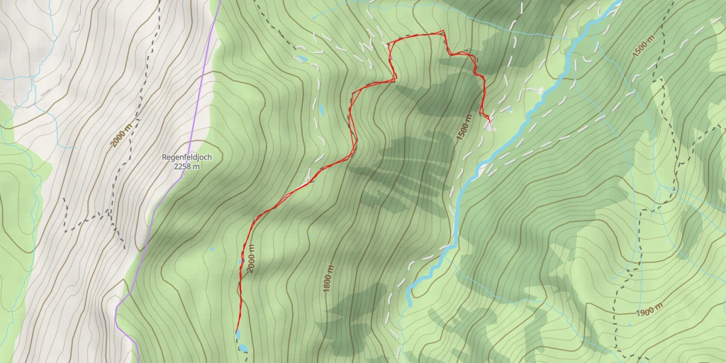 Carte de l'itinéraire :  Regenfeldalm