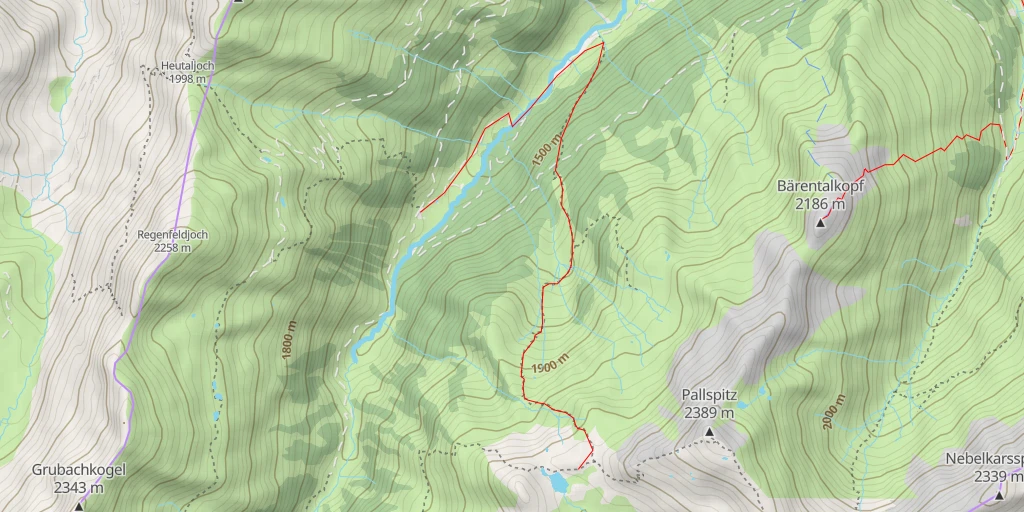 Map of the trail for Jagglfeldalm