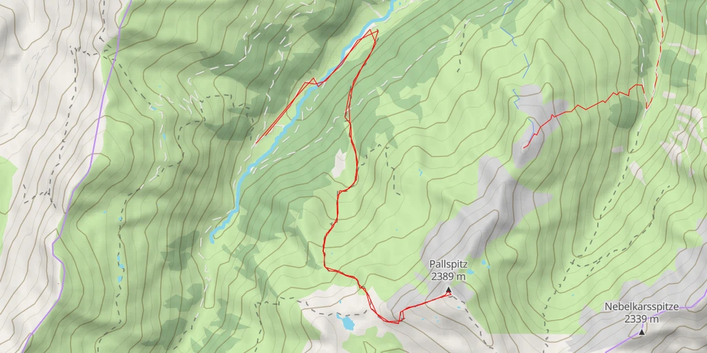 Map of the trail for Pallspitz