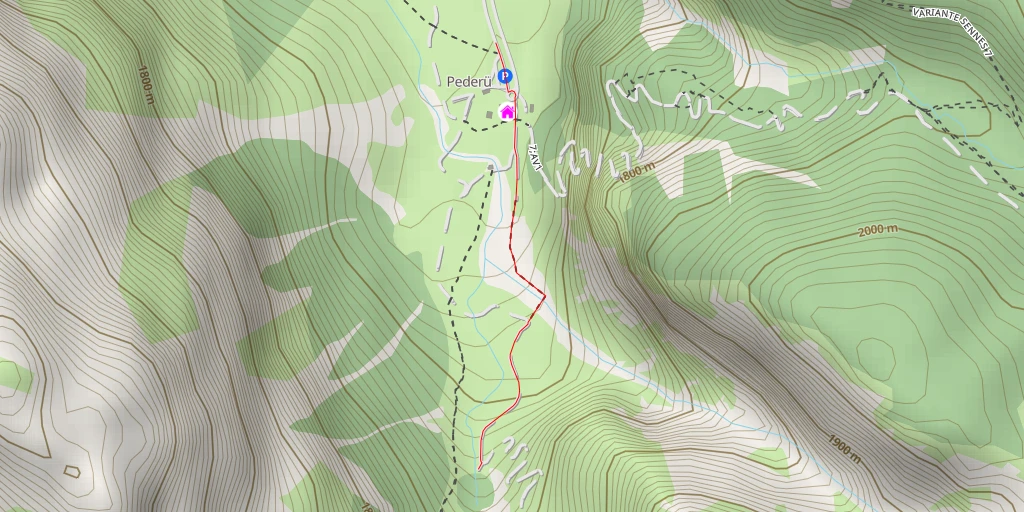 Map of the trail for Cascata