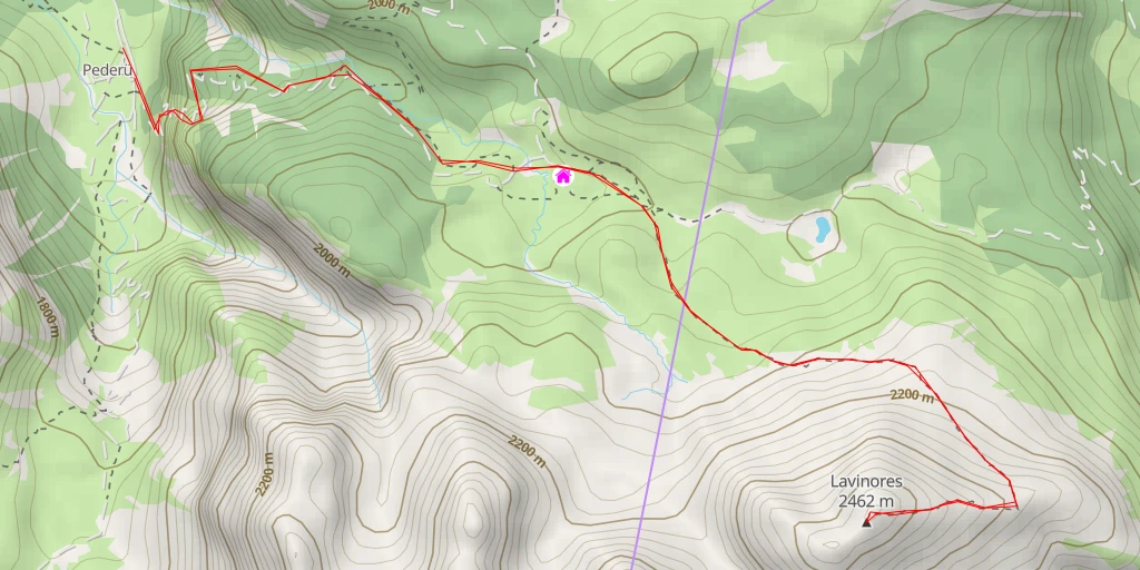 Map of the trail for Lavinores