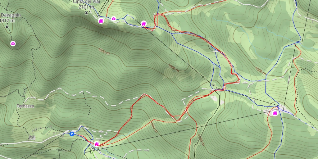 Carte de l'itinéraire :  Ristoro La Cesela